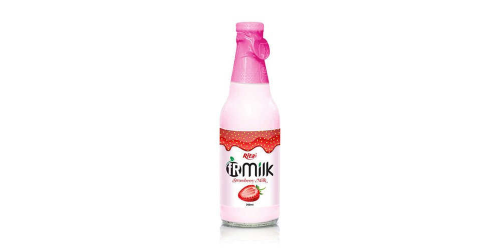 Rita Brand Strawberry Milk 300ml Glass Bottle